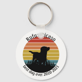 Chaveiro Labrador Retro Sunset Personalizado