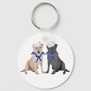 Chaveiro Labradores Retriever Amarelos e Pretos
