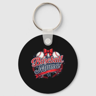 Chaveiro Laço Coquete de Beisebol Mamãe Dia de Jogo Mamãe S