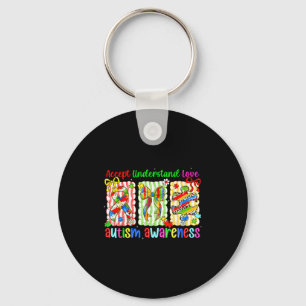 Chaveiro Laço de coquete preppy conscientização do autismo