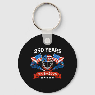 Chaveiro Lacrosse Bandeira Americana Lax Capacete Paus 4 de