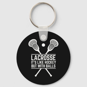 Chaveiro Lacrosse É como Hockey Mas com Ball Engraçado Lacr