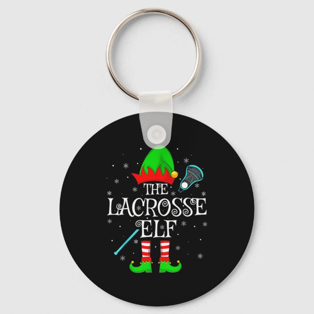 Chaveiro Lacrosse Elf Christmas Family Elf Squad Srts Playe (Frente)