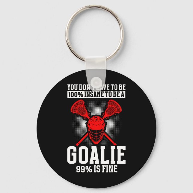 Chaveiro Lacrosse Goalie Lacrosse Luvas Stick Lax Goalie 1 (Frente)