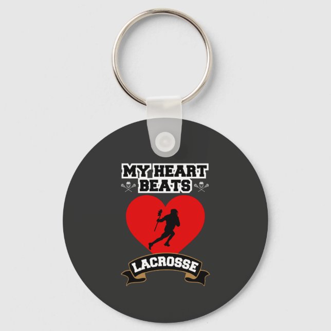 Chaveiro Lacrosse Heart Player Masculino Paixão (Frente)
