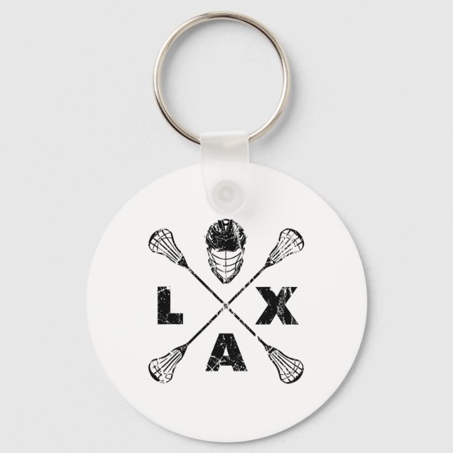 Chaveiro Lacrosse Lax Cross Axis Black Colorway (Frente)