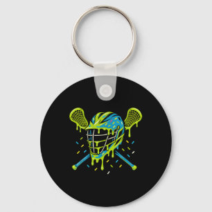 Chaveiro Lacrosse Sorvete Gotejamento Lax Capacete de Menin