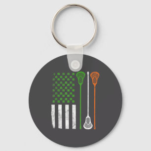 Chaveiro Lacrosse Vintage Dia de São Patrício Bandeira Amer