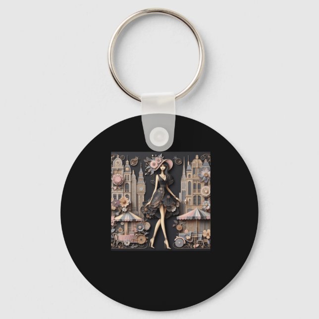 Chaveiro Lady Art nº 2 Sticker (Frente)
