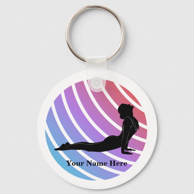 Chaveiro Lady in Yoga Pose  Keychain (Frente)
