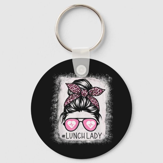 Chaveiro Lady Life Bleached Shirts rosa Leopard Mensagem (Frente)