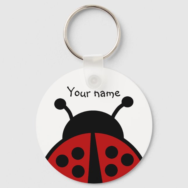 Chaveiro Ladybug com seu nome (Frente)