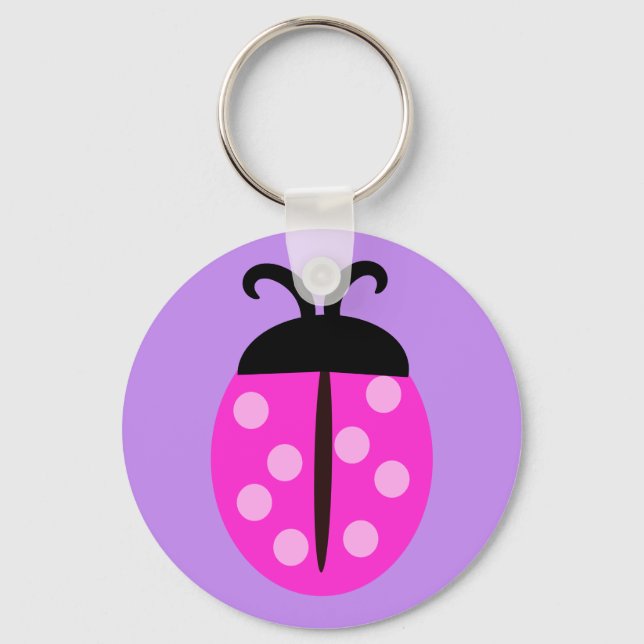 Chaveiro Ladybug Cor-de-rosa (Frente)