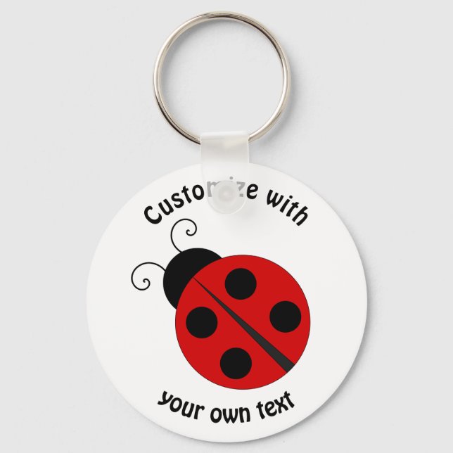 Chaveiro Ladybug de desenho personalizado (Frente)