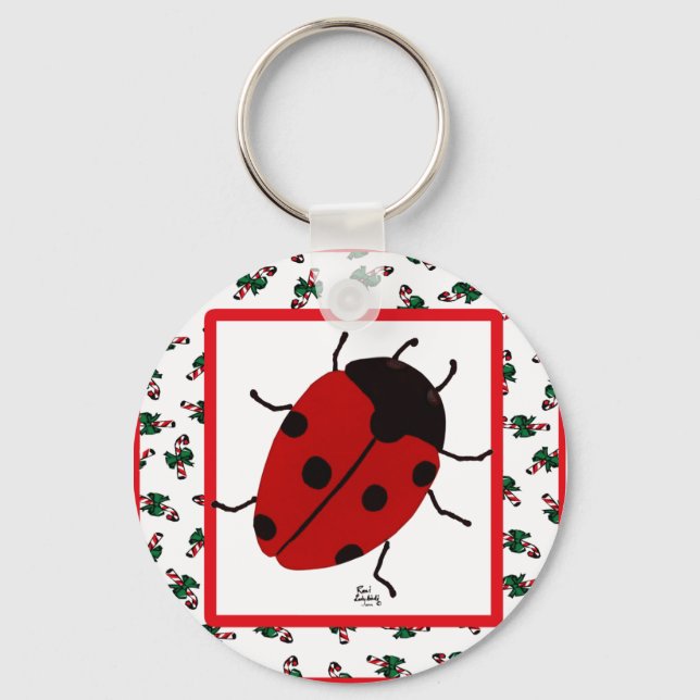 Chaveiro Ladybug de Natal em julho (Frente)