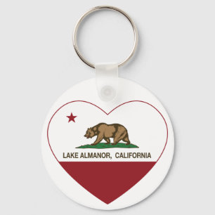 Chaveiro lago almanino da california flag