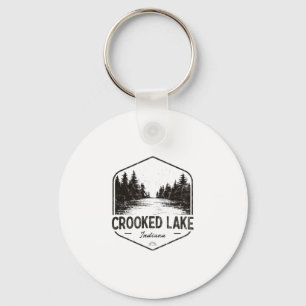Chaveiro Lago Crooked Indiana ao Ar Livre Vintage 2