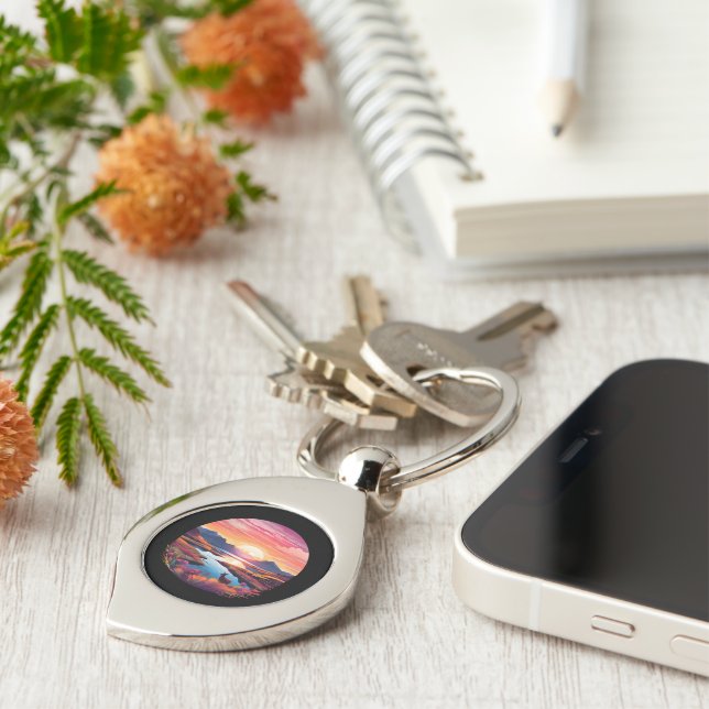 Chaveiro Lago Ewe Sunset Na Escócia (Lateral)