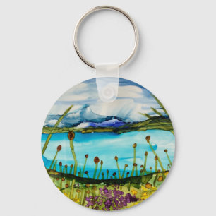 Chaveiro Lago Glazier abaixo das montanhas