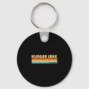 Chaveiro Lago Klinger Michigan engraçado pesca acampamento