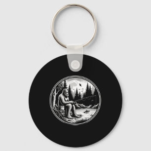 Chaveiro Lago Pescaria Sasquatch Pescador Funny Fis