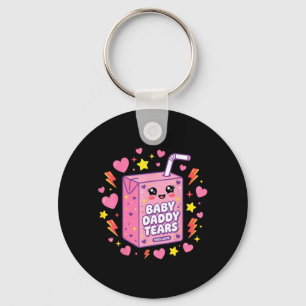 Chaveiro Lágrimas de Papai Bebê Kawaii Caixa de Suco Fofa E