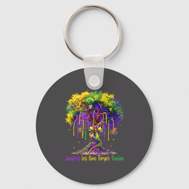 Chaveiro Laissez Les Bon Temps Rouler Mardi Gras Tree 2026  (Frente)