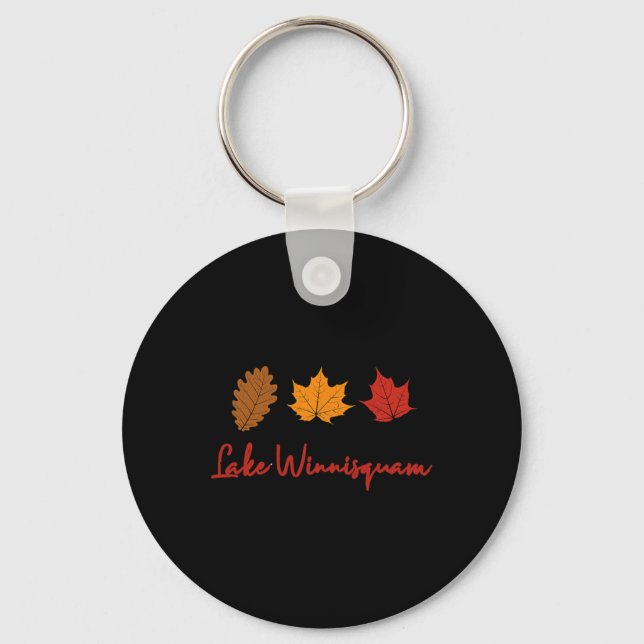 Chaveiro Lake Winnisquam Fall Foliage Autumn Leaf Ing Oak M (Frente)