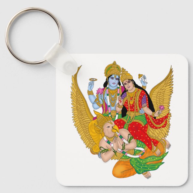 Chaveiro Lakshmi Narayan Keyring – Divine Keychain for Dail (Frente)