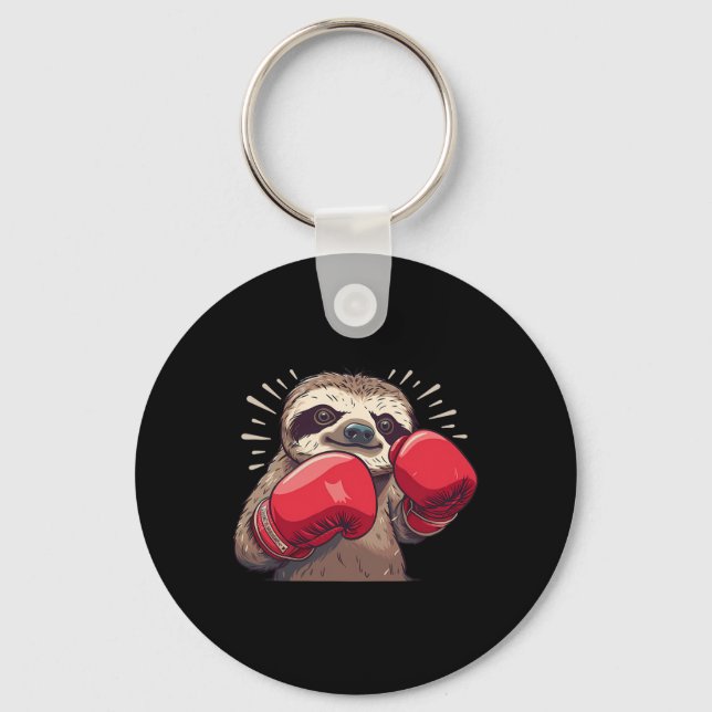 Chaveiro Lama de Boxing com luvas de boxe Engraçada B (Frente)