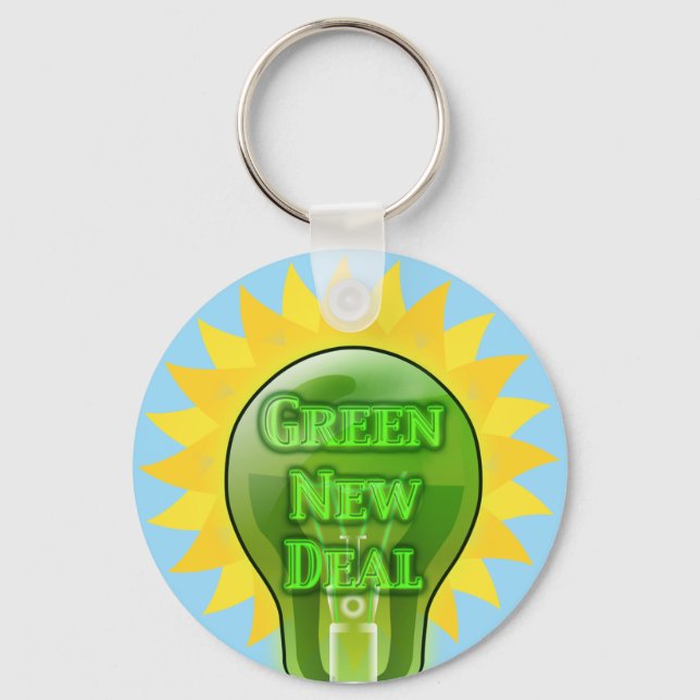 Chaveiro Lâmpada de Nova Negociação Verde (Frente)