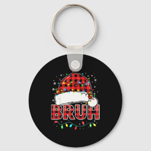 Chaveiro Lâmpadas engraçadas de Papai Noel Bruh Natal