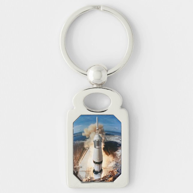 Chaveiro Lançamento do foguete Apollo Saturn V à Lua 1969 (Frente)