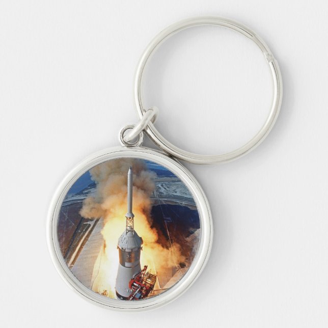 Chaveiro Lançamento do Foguete da NASA Apollo 11 para a Lua (Frente)