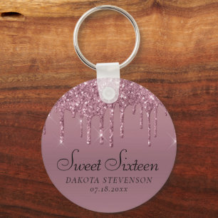 Chaveiro Lançando o brilho de Mauve   Dusty Pink Sweet 16