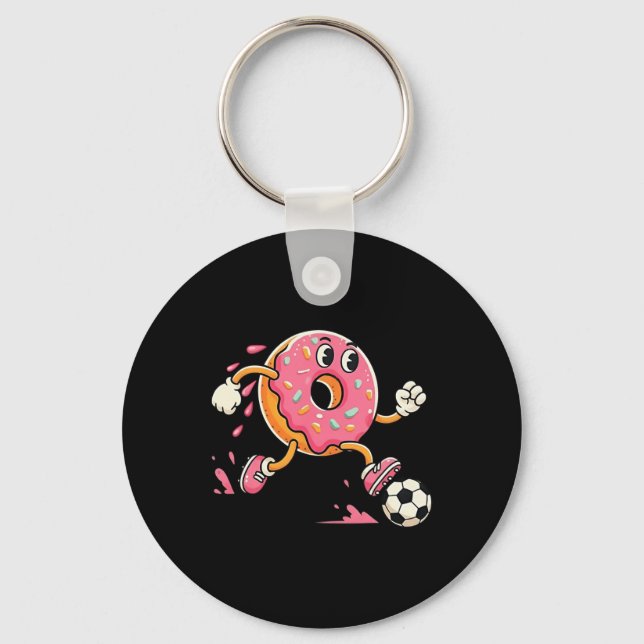 Chaveiro Lanche Congelado Rosa Fofo Jogando Futebol Diversã (Frente)
