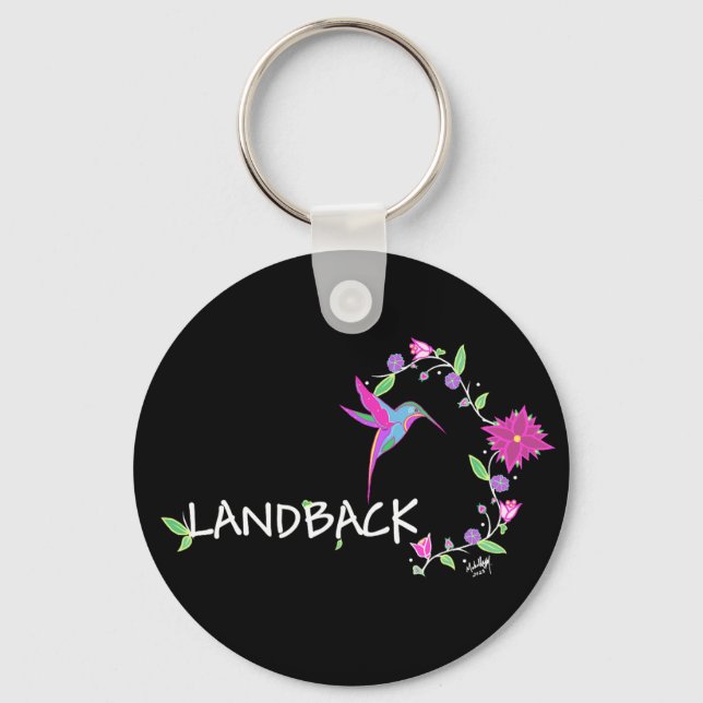 Chaveiro Landback - Floral (Frente)
