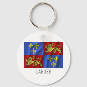 Chaveiro Landes que acenam a bandeira com nome
