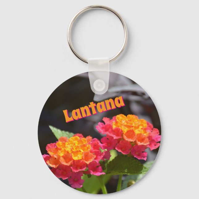 Chaveiro Lantana Bright Colorful Botanical Flowers (Frente)