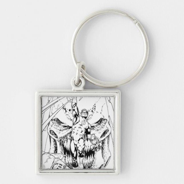 Chaveiro Lanterna Verde com corrente de luz (Frente)