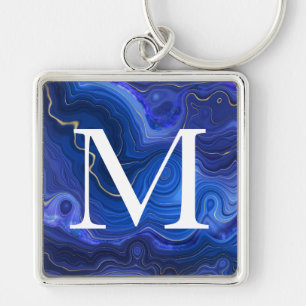 Chaveiro Lápis Lazúli Monogramado