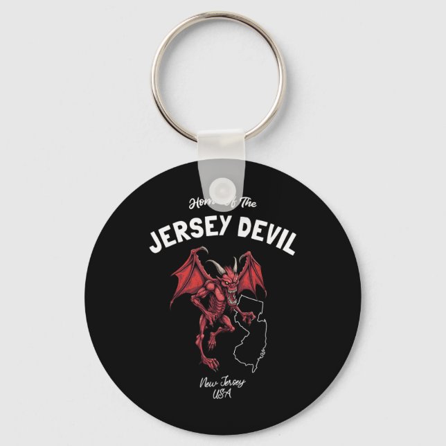 Chaveiro Lar da Criatura de Jersey Nova Jersey EUA Criptozo (Frente)