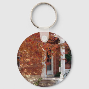 Chaveiro Laranja Autumn Leaves e House