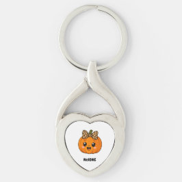 Chaveiro Laranja Bonito Pequena Abóbora Halloween Personali