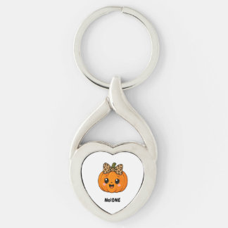 Chaveiro Laranja Bonito Pequena Abóbora Halloween Personali