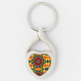 Chaveiro Laranja Floral