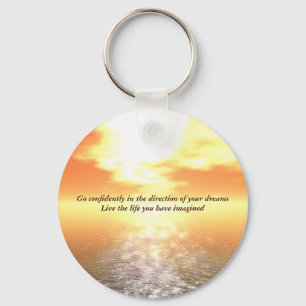 Chaveiro Laranja Inspirador sobre chave do Mar Calmo