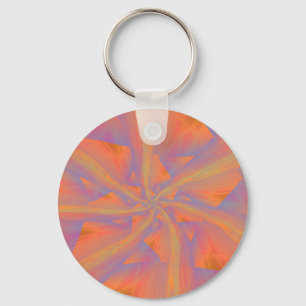 Chaveiro Laranja Rosa e Armas Espirais Violetas
