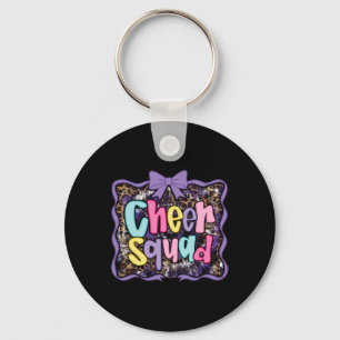 Chaveiro Laranja Roxa Coquete Laço de Cheerleader Menina