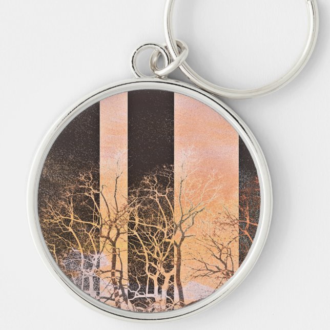 Chaveiro Laranjeiras negras ramificam arte digital (Frente)